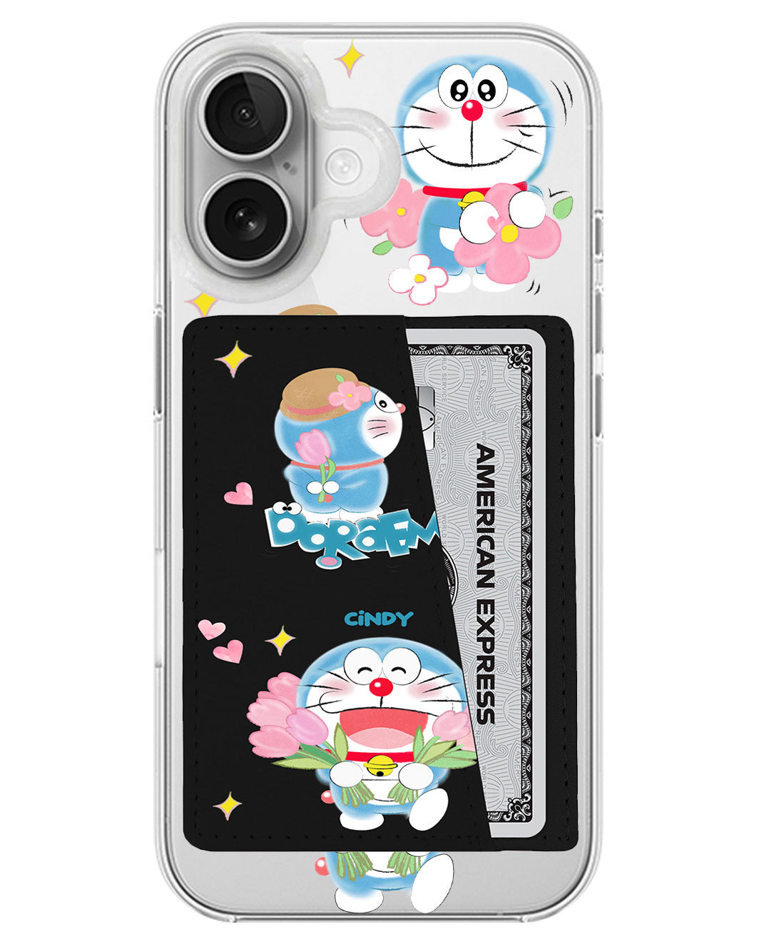 iPhone Leather Wallet Case - Fall In Love Dora