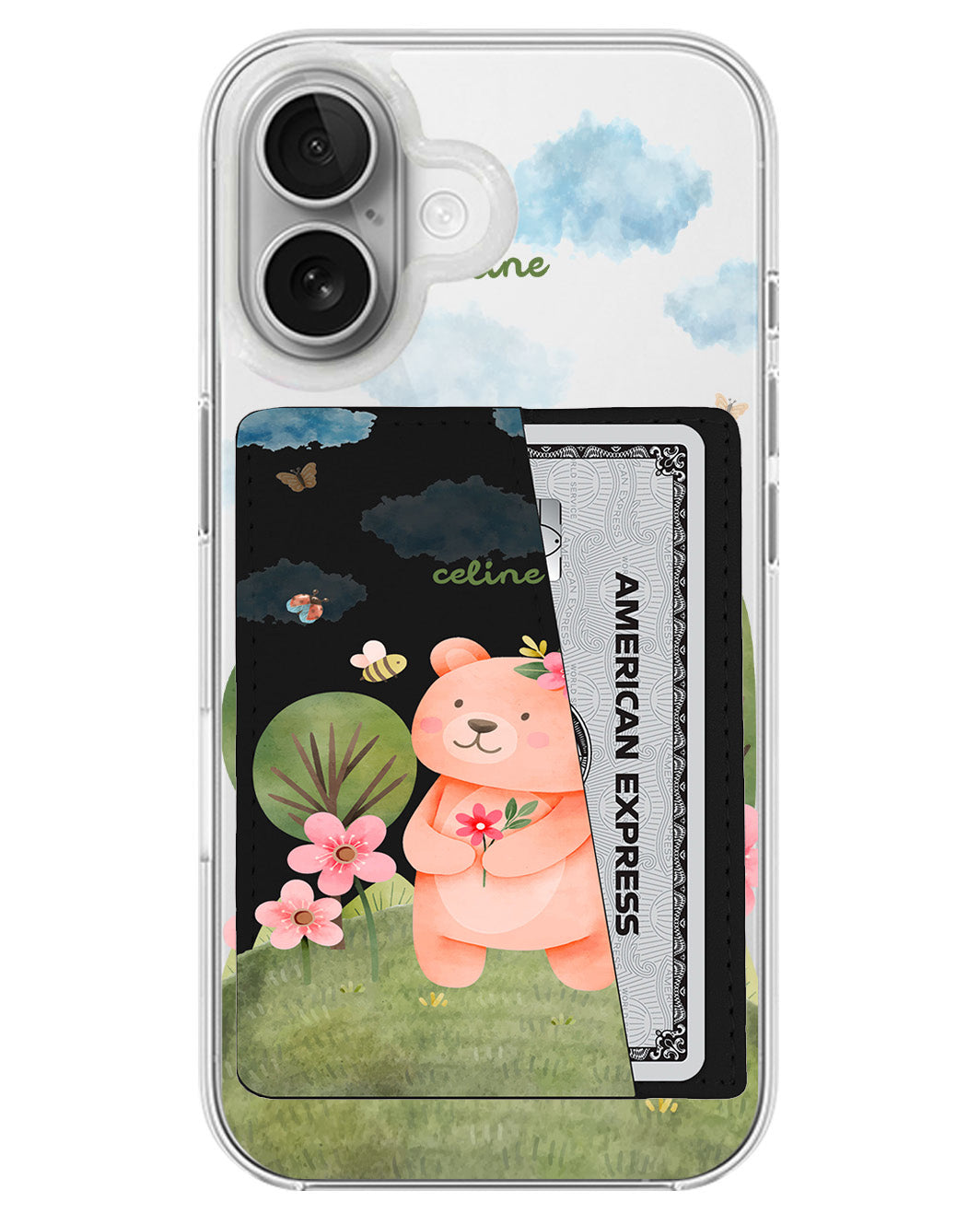 iPhone Leather Wallet Case - Bear In Spring