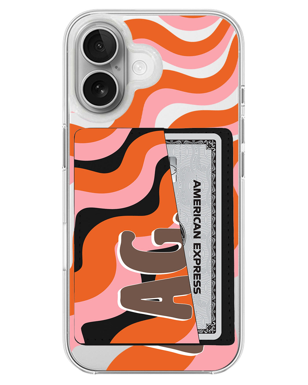 iPhone Leather Wallet Case - Tangerine Twist