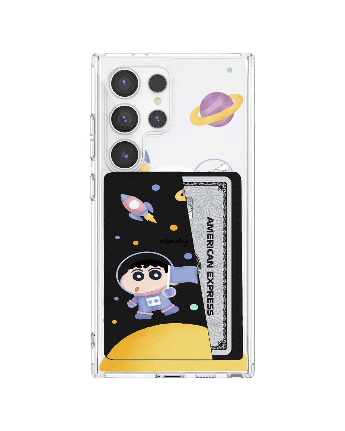 Android Leather Wallet Case - Shincan In The Moon