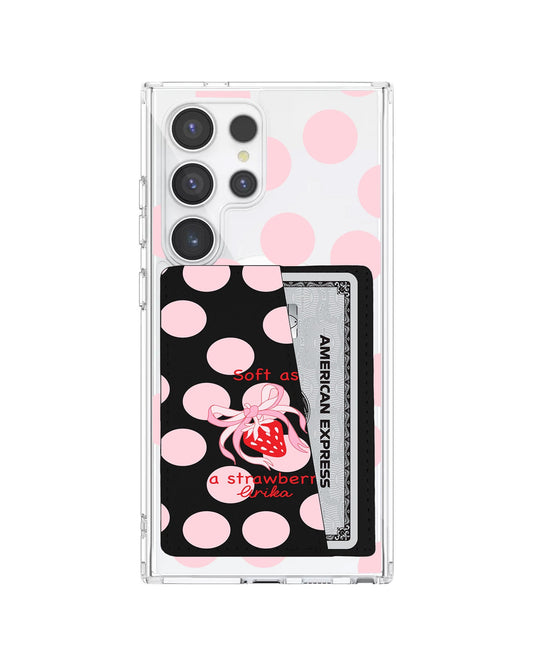 Android Leather Wallet Case - Strawberry Softie