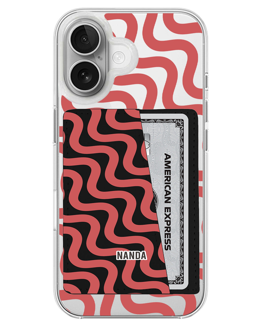 iPhone Leather Wallet Case - Scarlet Groove