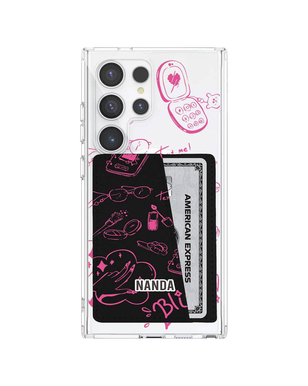 Android Leather Wallet Case - Girly Notes