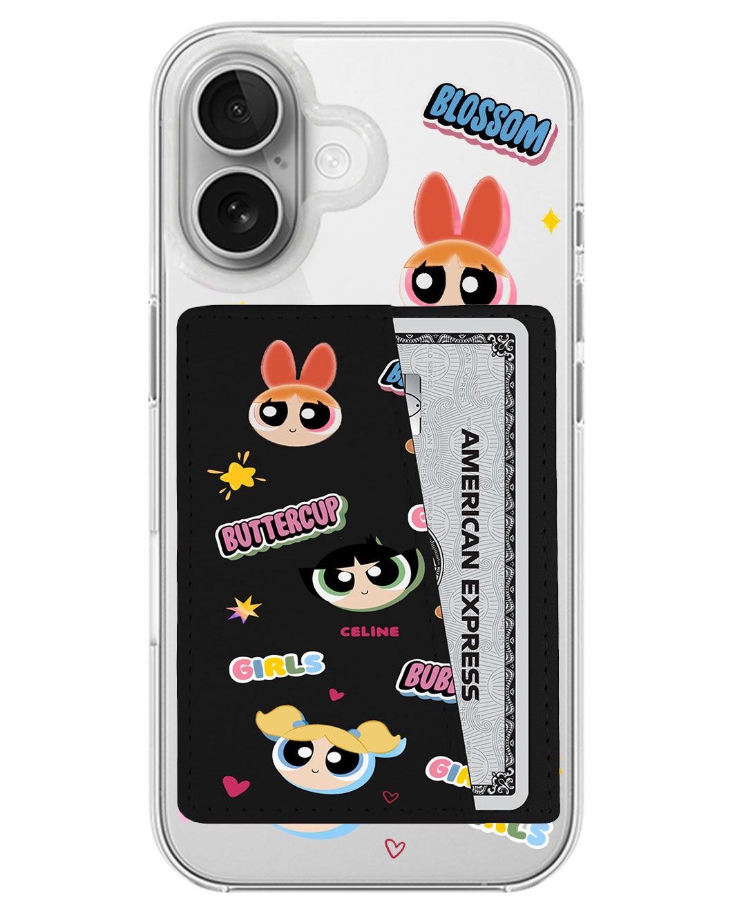 iPhone Leather Wallet Case - Power Puff Girls
