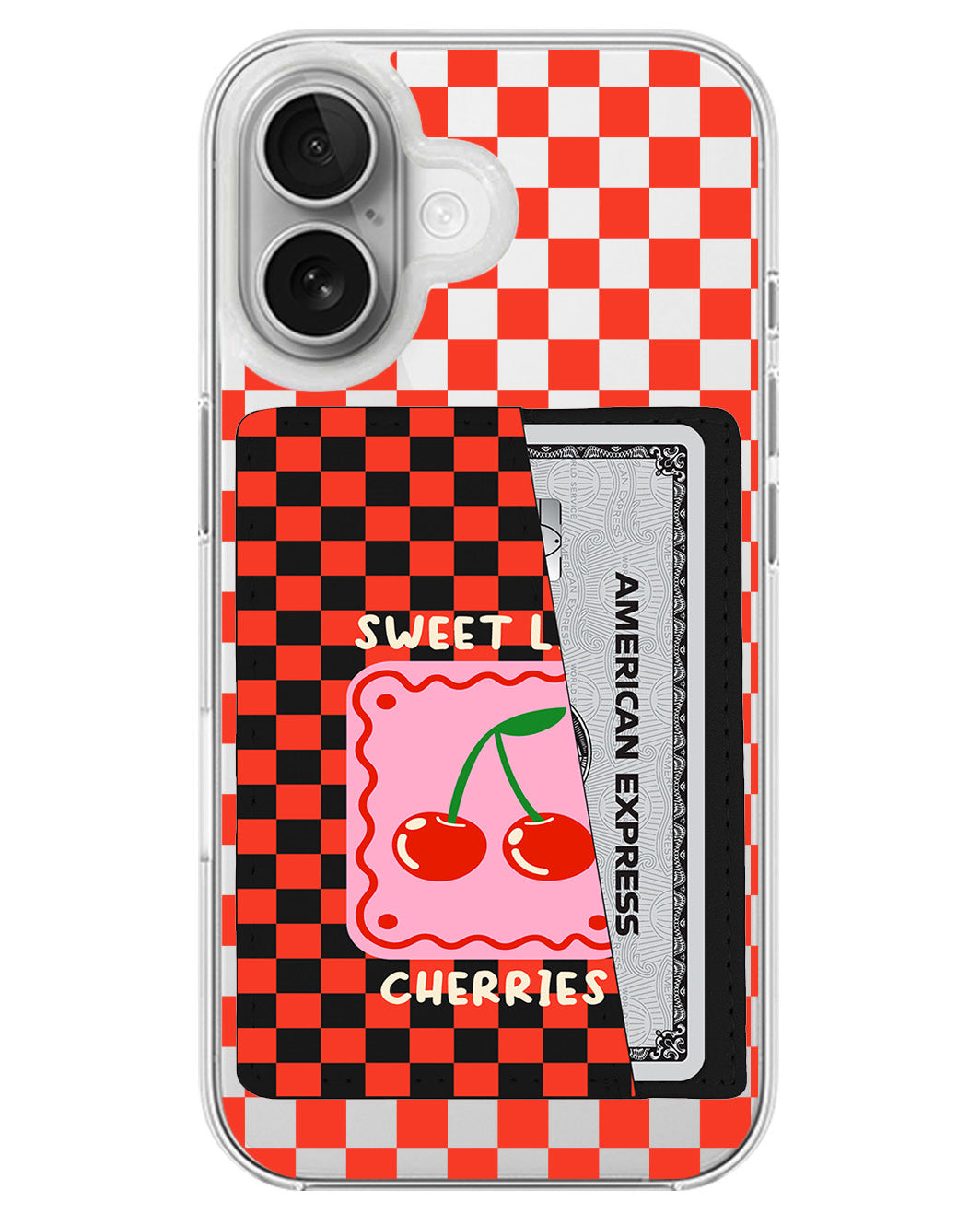 iPhone Leather Wallet Case - Sweet Like Cherries