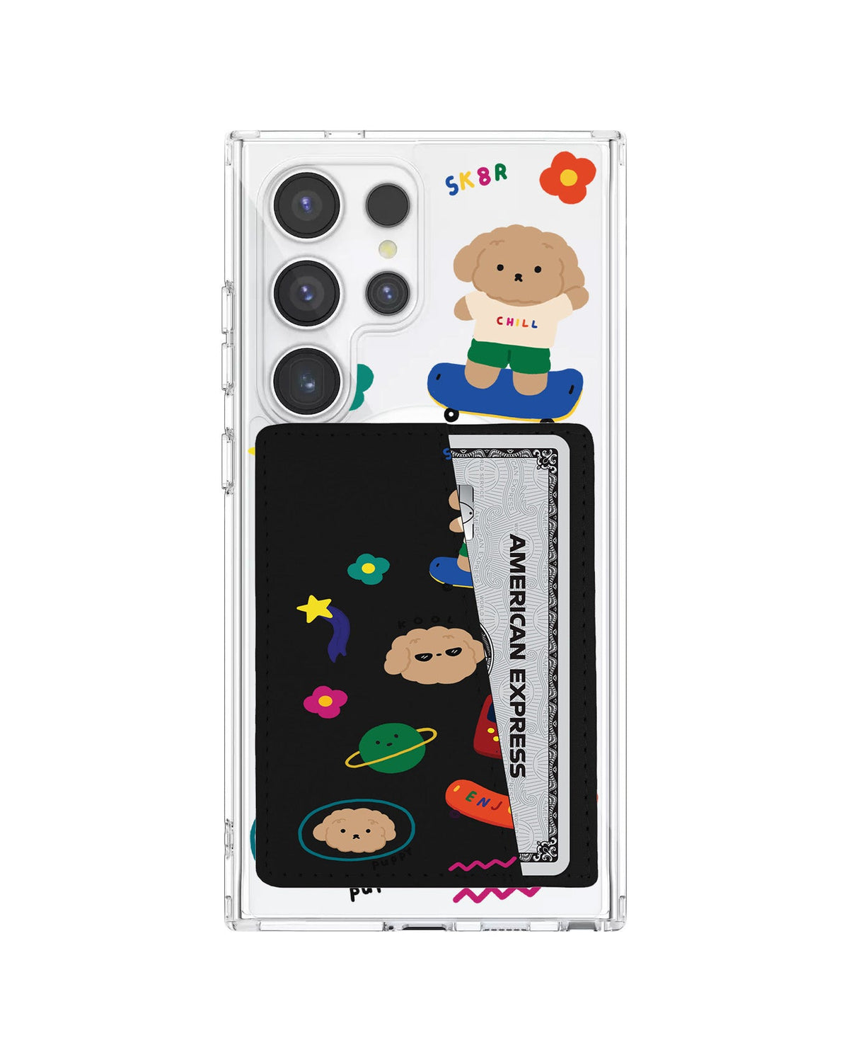 Android Leather Wallet Case - Puppy Life