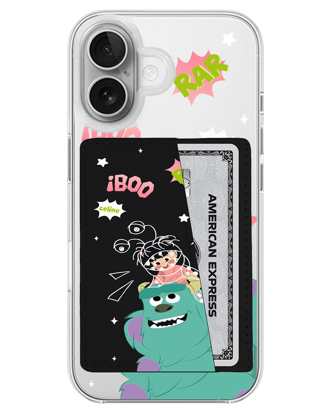 iPhone Leather Wallet Case - Monster Boo