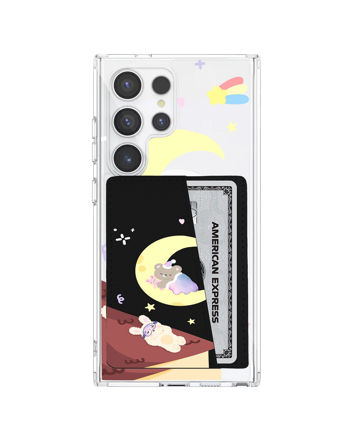 Android Leather Wallet Case - Moon Teddy