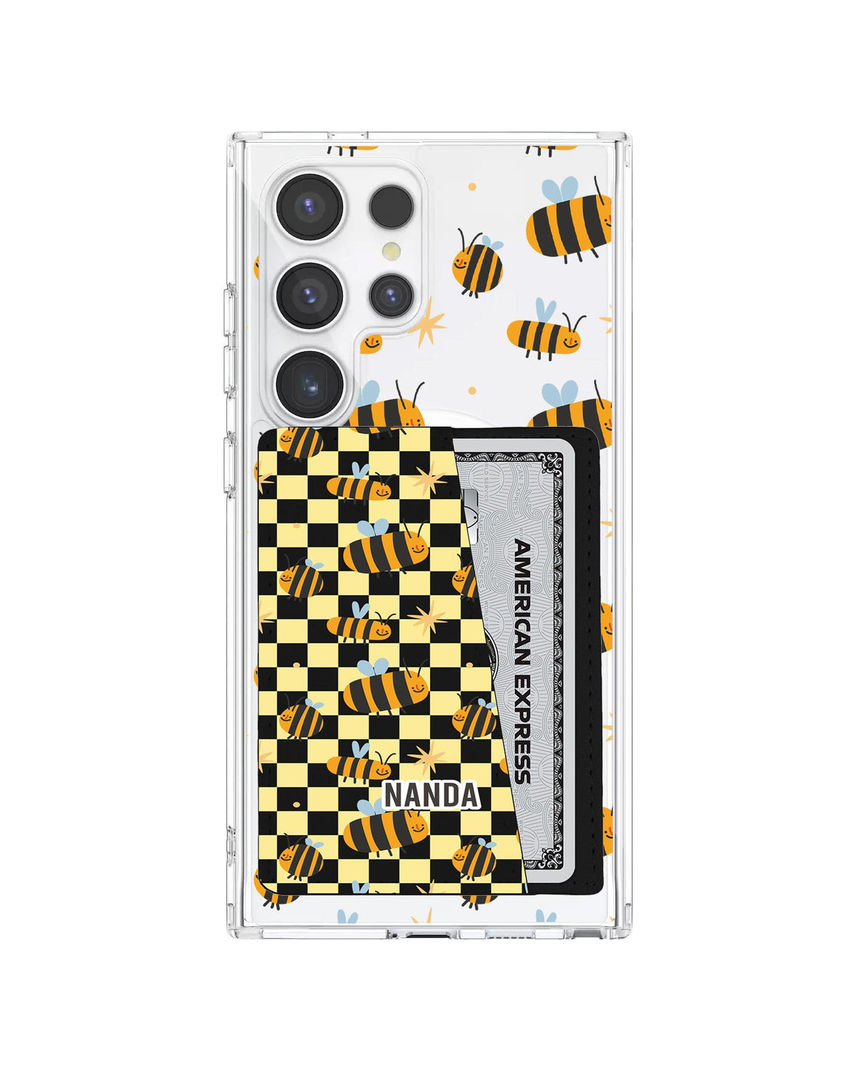 Android Leather Wallet Case - Bee Happy