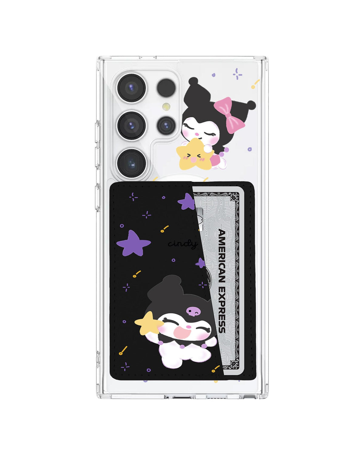 Android Leather Wallet Case - Kuromi Star