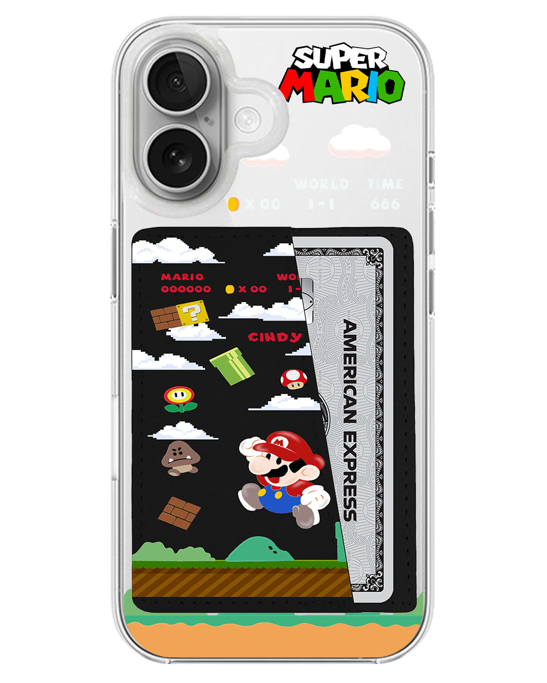iPhone Leather Wallet Case - Play Mario