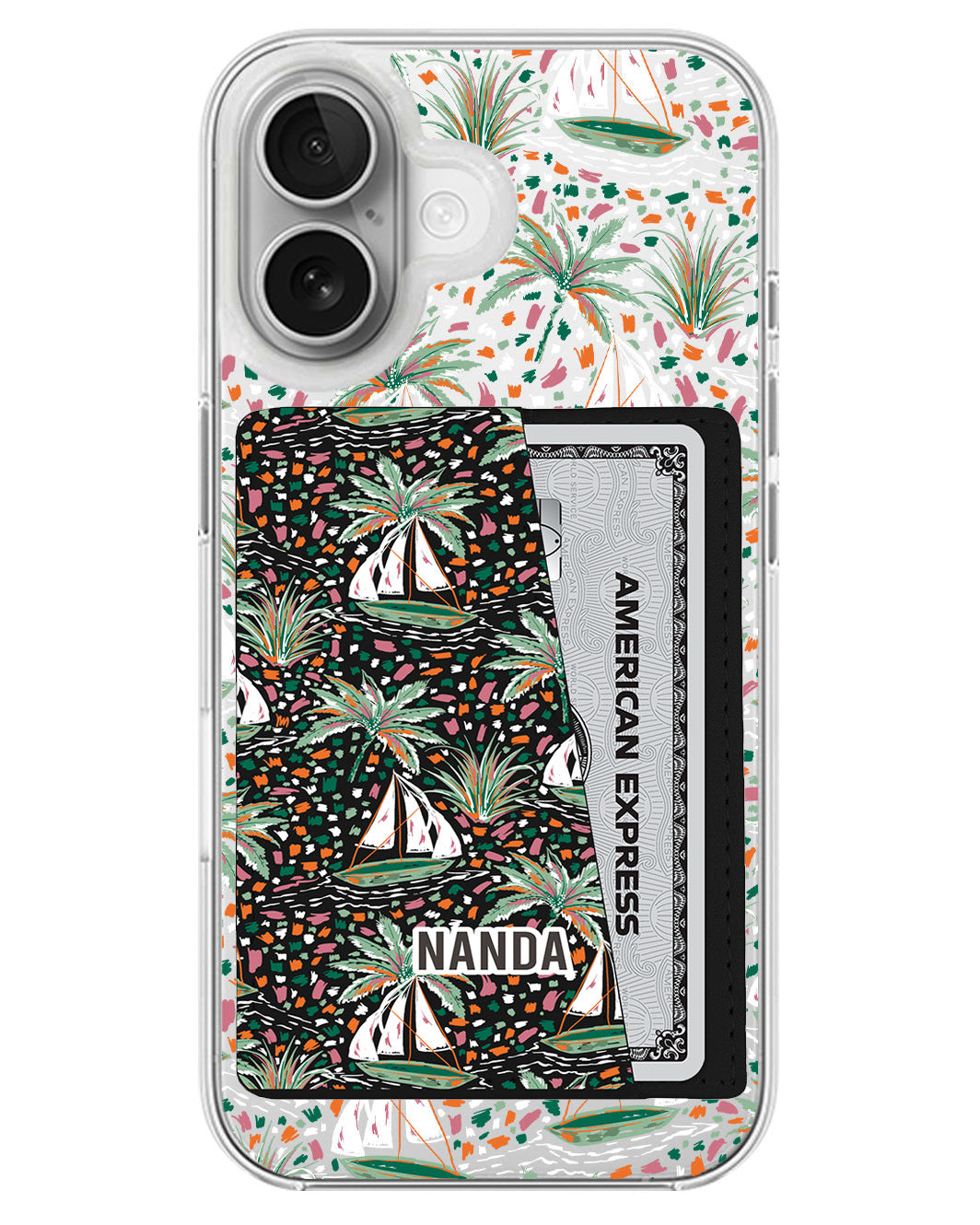 iPhone Leather Wallet Case - Sea Canvas