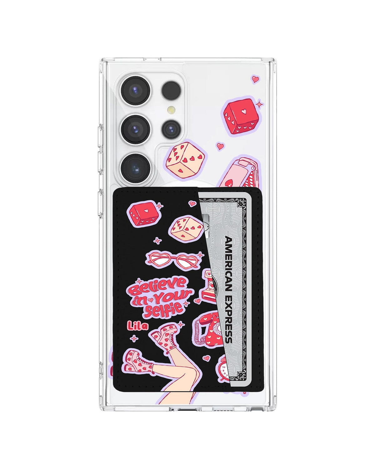 Android Leather Wallet Case - Glam Girl