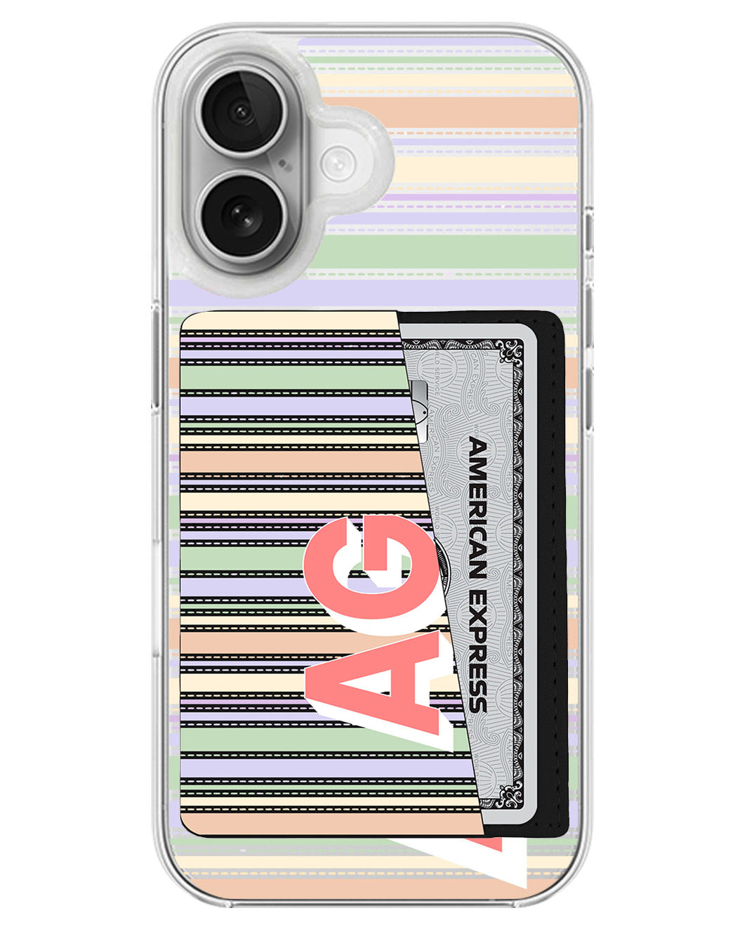 iPhone Leather Wallet Case - Dreamy Pastels 1