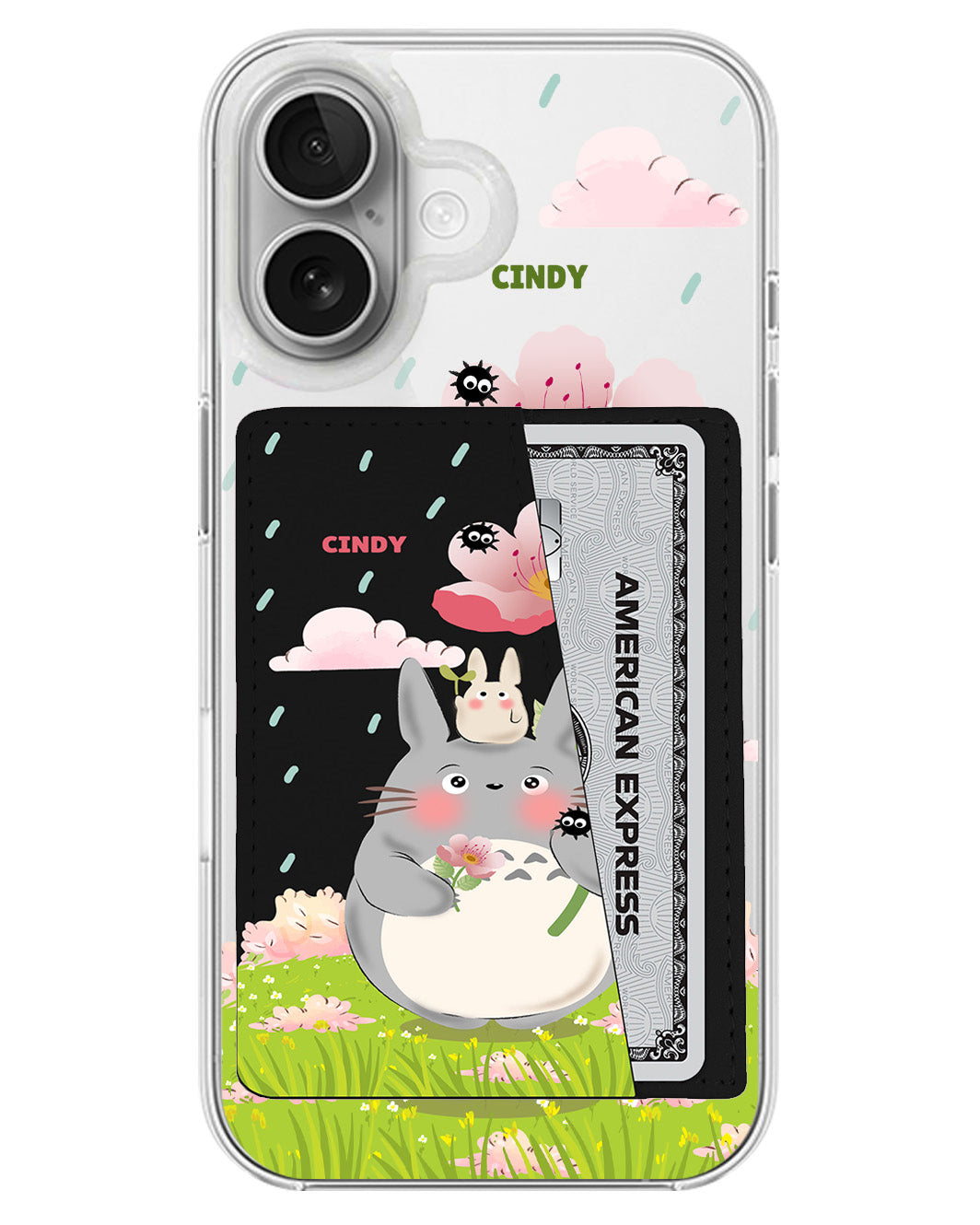 iPhone Leather Wallet Case - Totoro 2