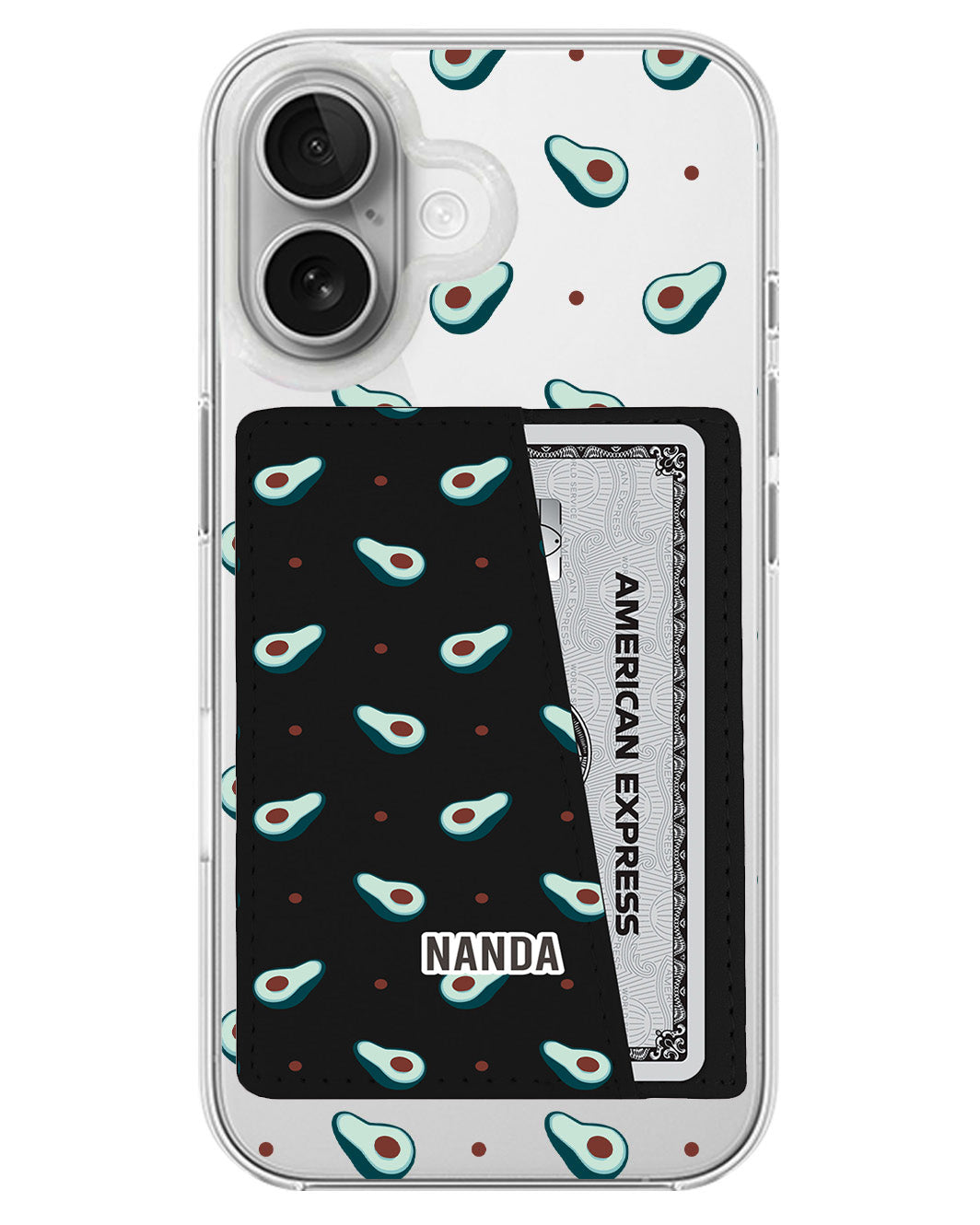 iPhone Leather Wallet Case - Avocado Dreams