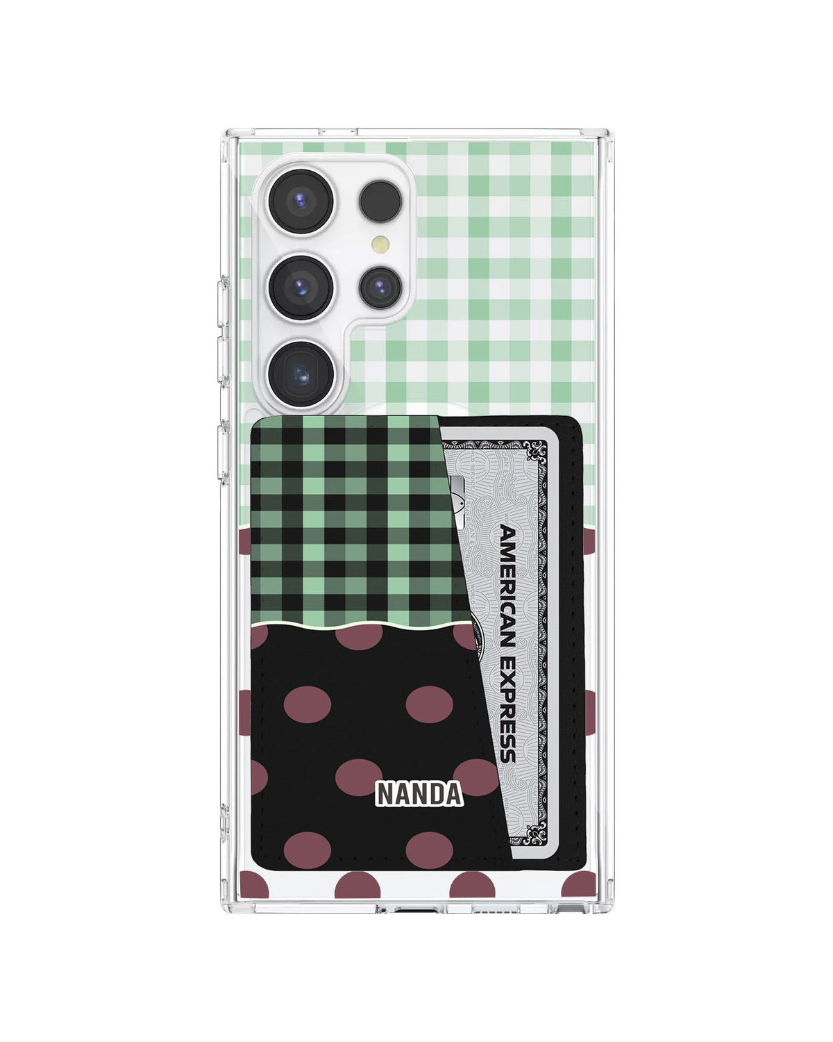 Android Leather Wallet Case - Mint Picnic Day