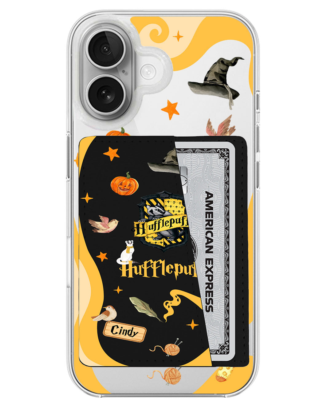iPhone Leather Wallet Case - Hufflepuff