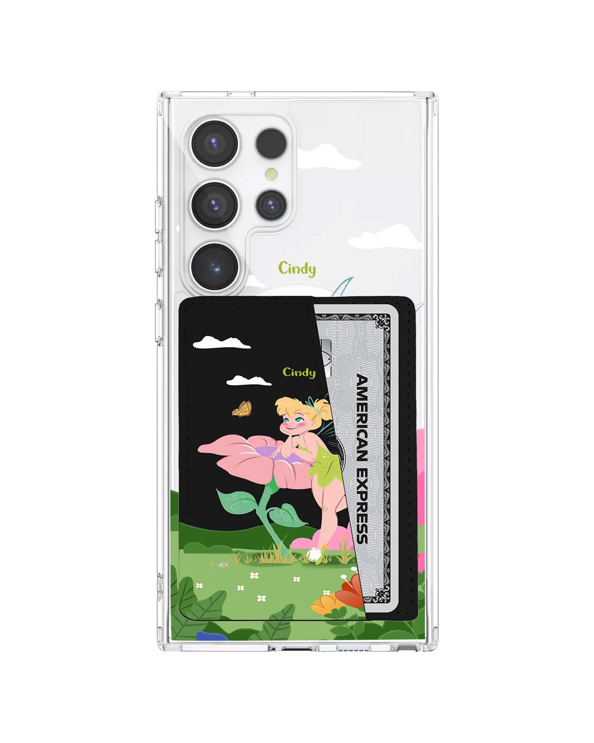 Android Leather Wallet Case - Tink Flower