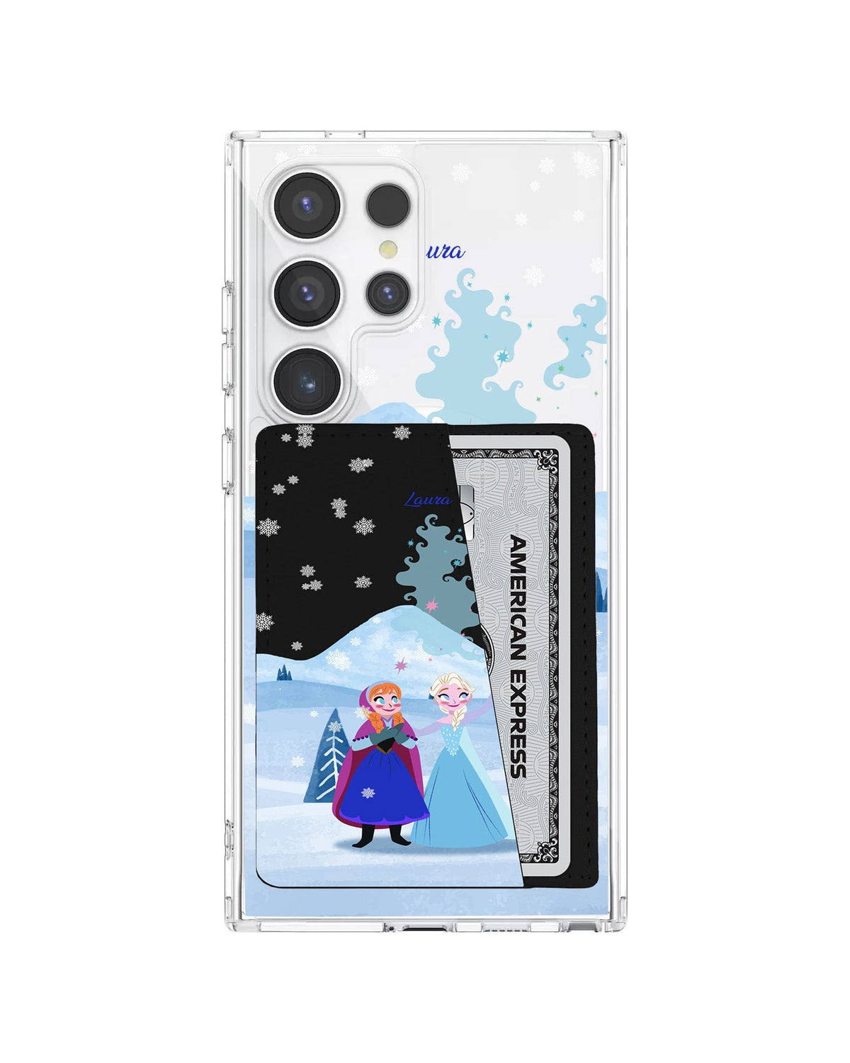 Android Leather Wallet Case - Elsa And Anna