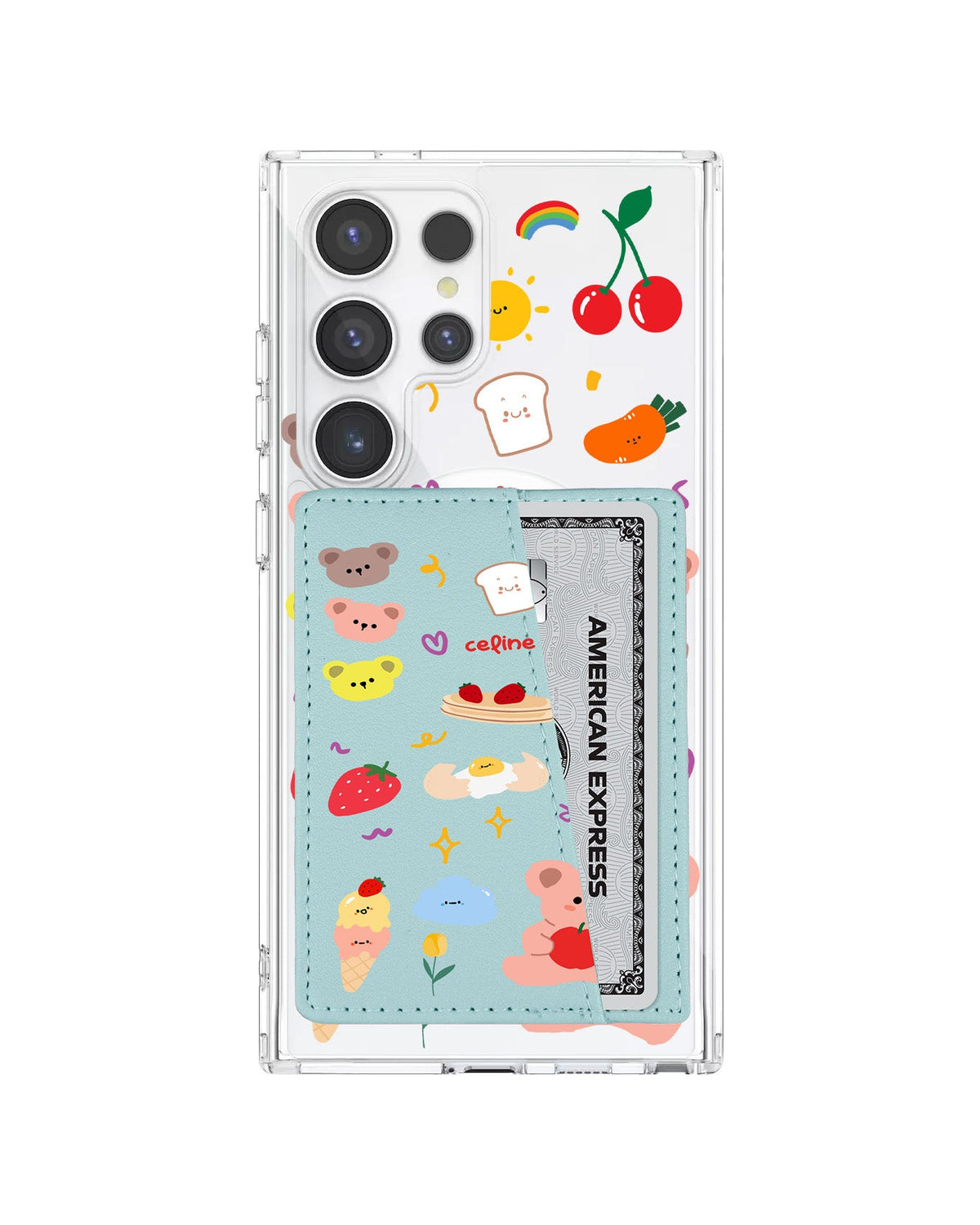 Android Leather Wallet Case - Breakfast Time