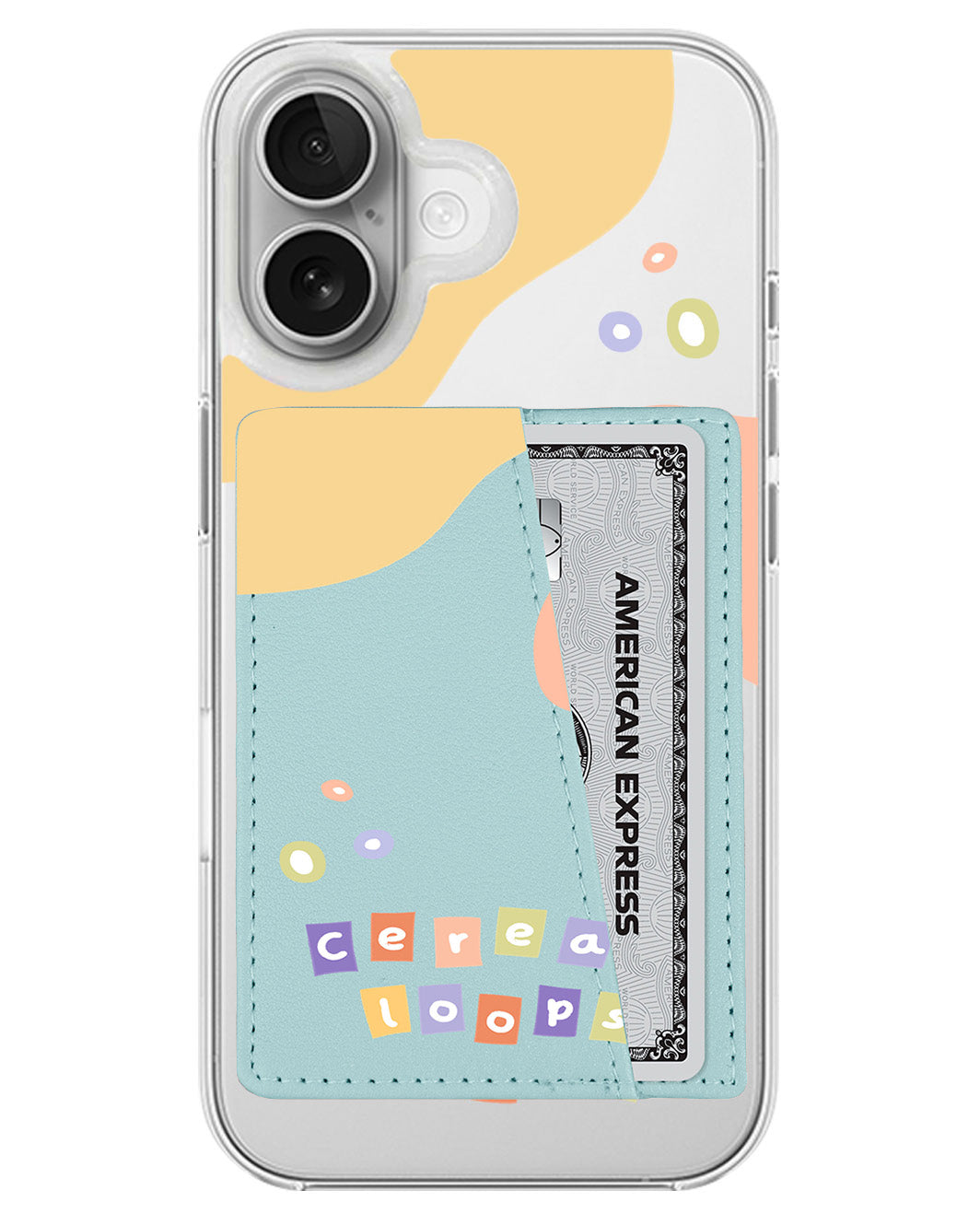 iPhone Leather Wallet Case - Cereal Loops