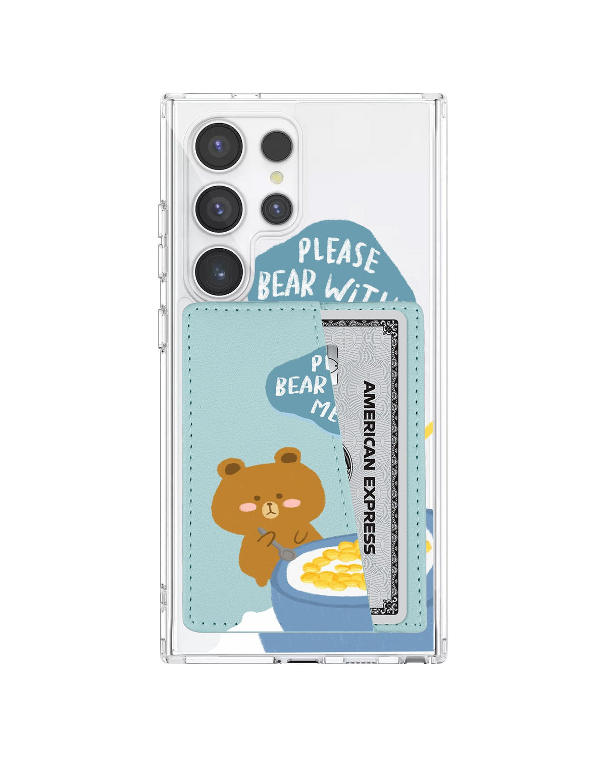 Android Leather Wallet Case - Bear Cereal