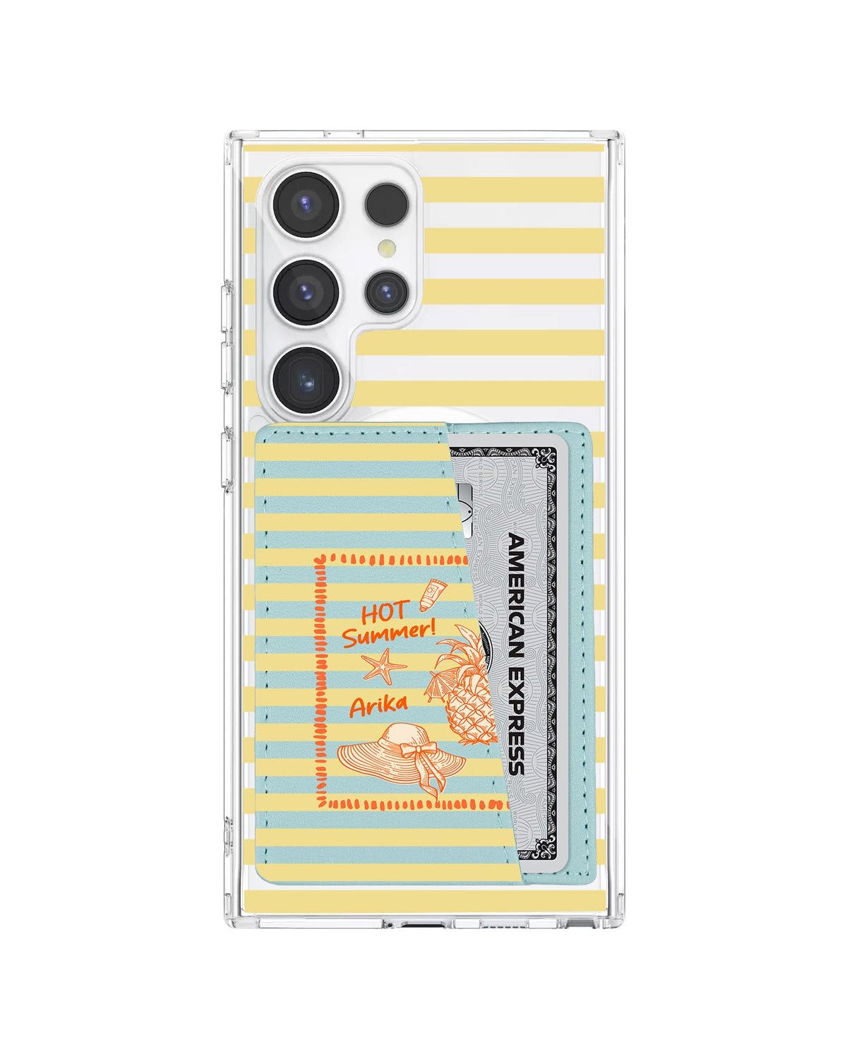 Android Leather Wallet Case - Tropical Glow