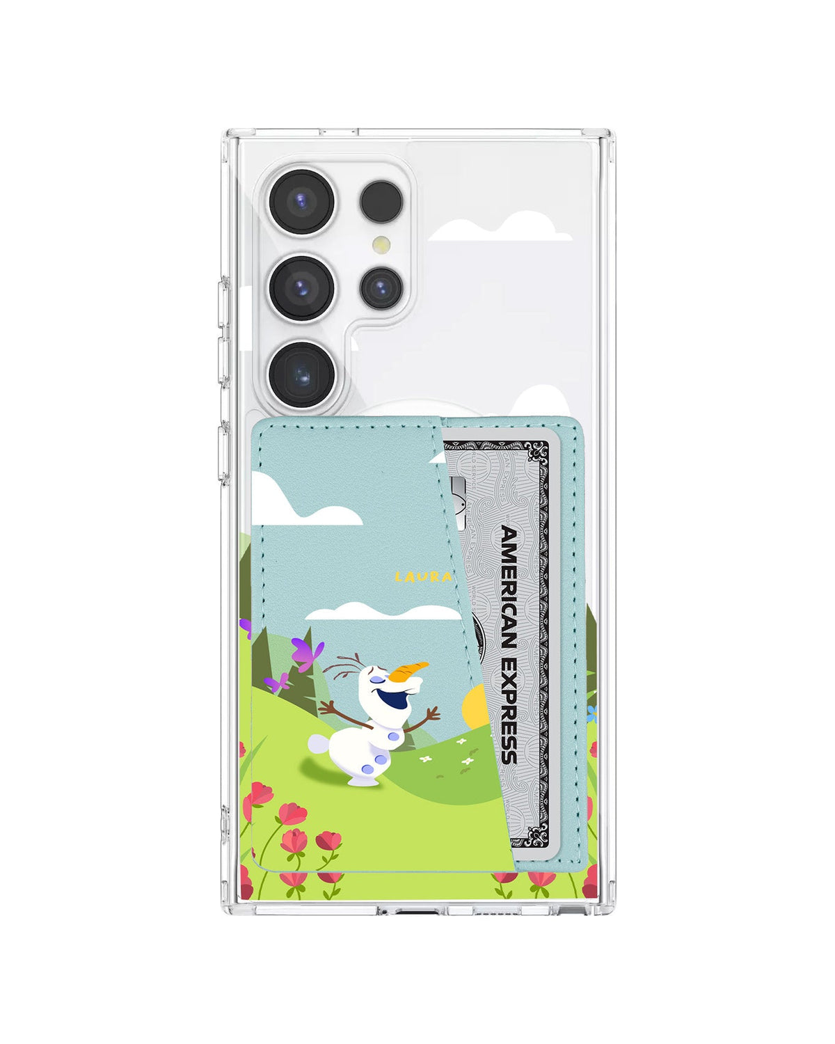 Android Leather Wallet Case - Olaf Love Spring