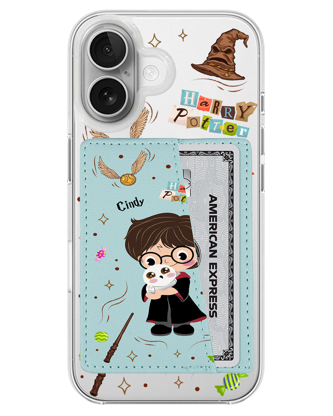 iPhone Leather Wallet Case - Harry & Hedwig