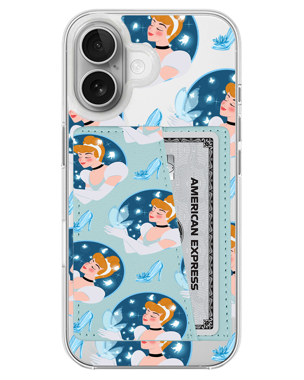 iPhone Leather Wallet Case - Cinderella Pattern