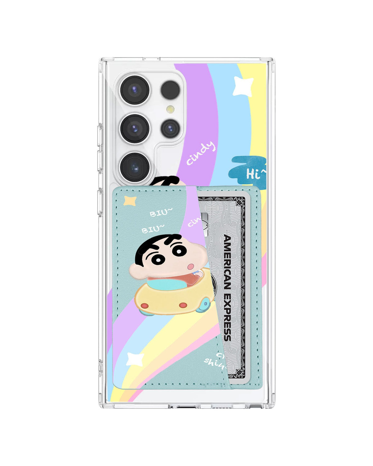Android Leather Wallet Case - Biu Biu Shinchan