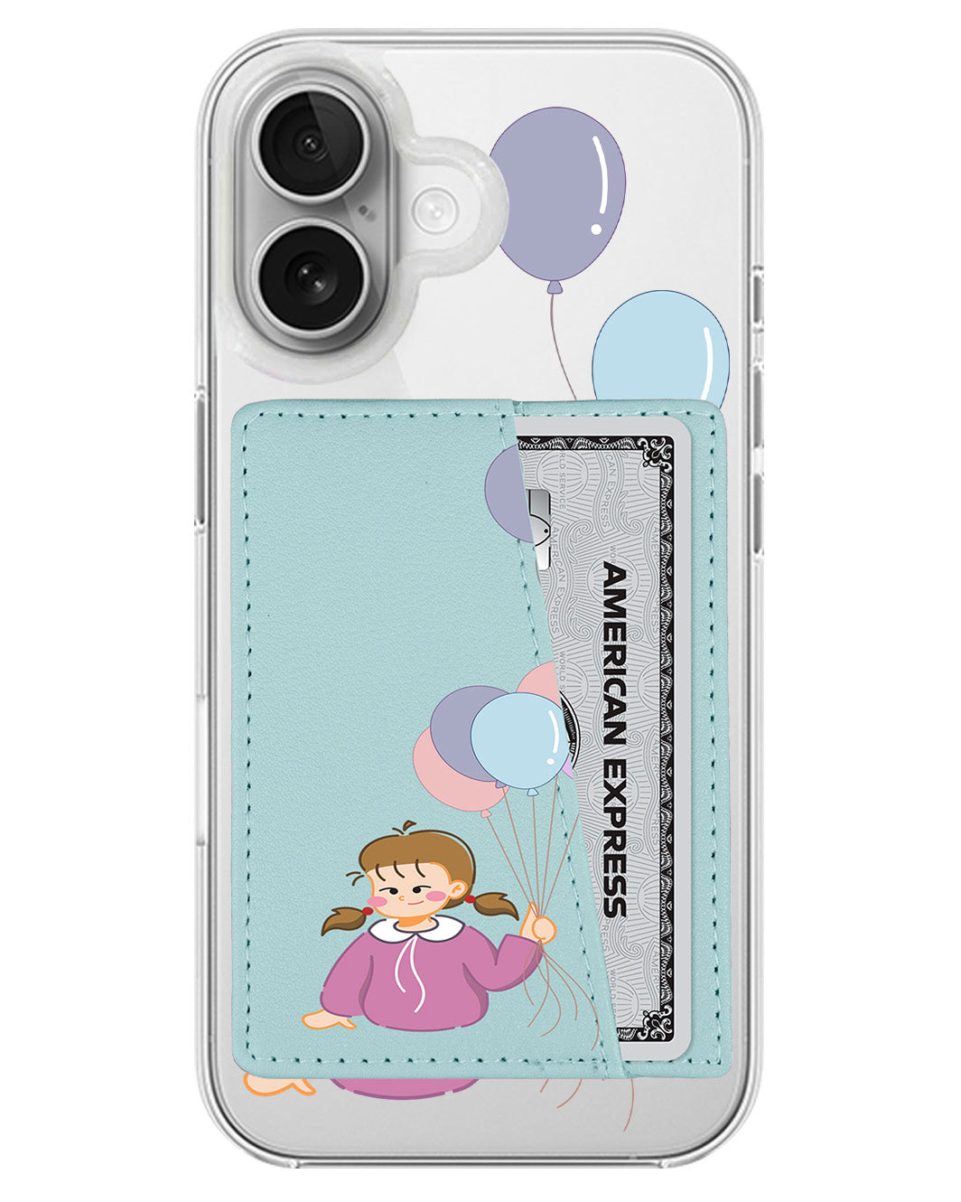 iPhone Leather Wallet Case - Lily