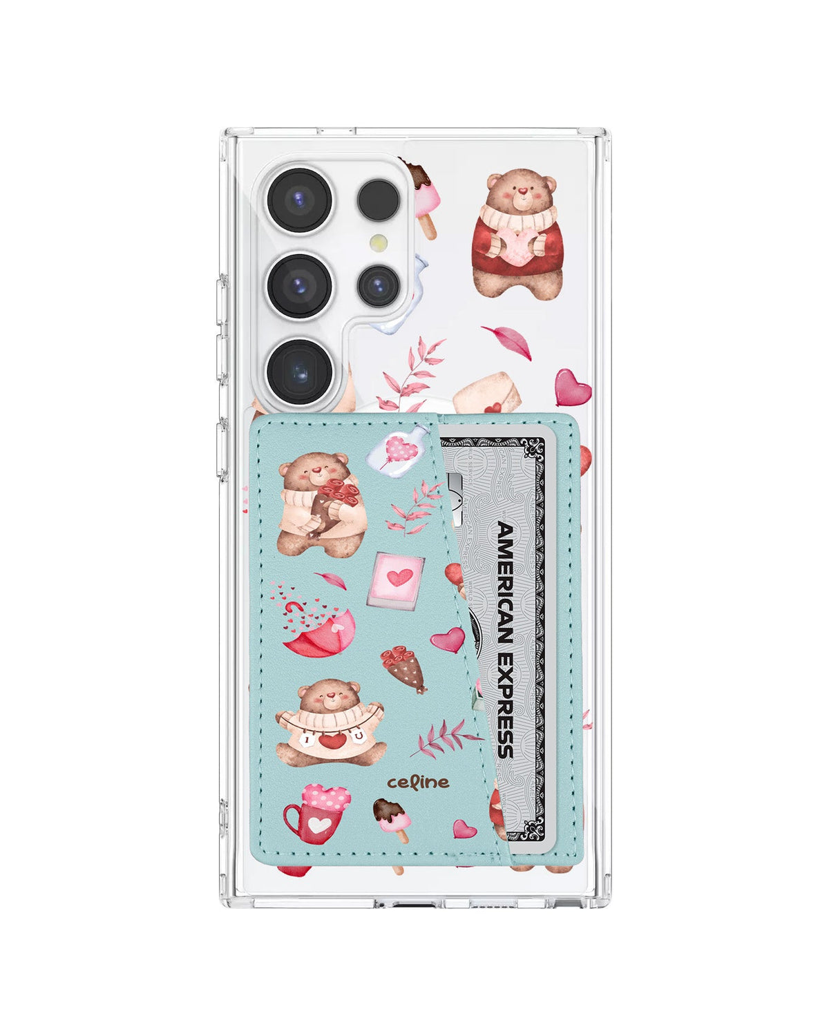 Android Leather Wallet Case - Valentine With My Bear