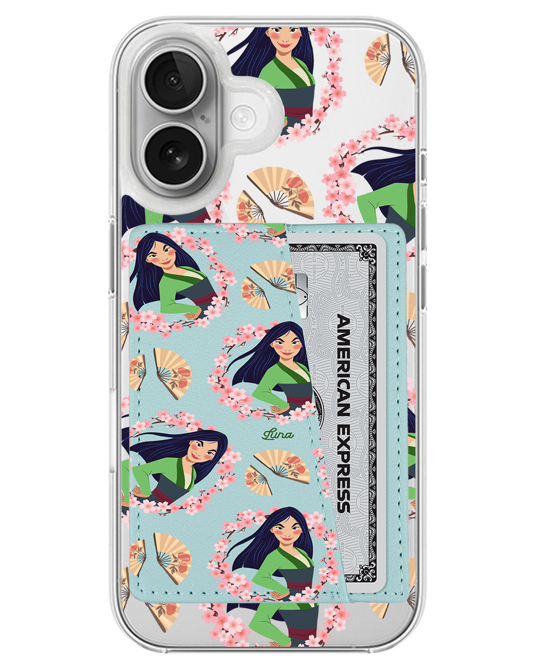 iPhone Leather Wallet Case - Mulan