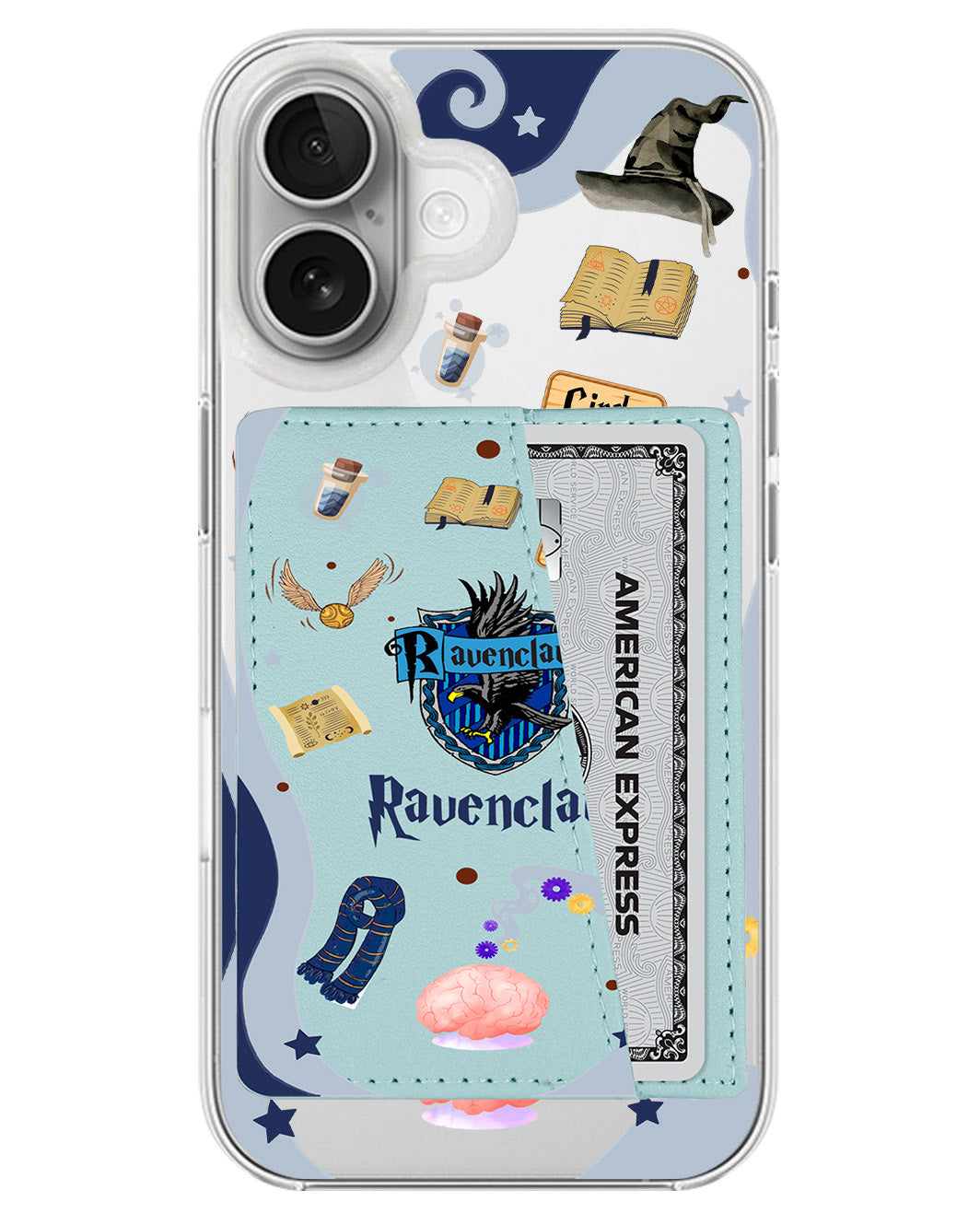 iPhone Leather Wallet Case - Ravenclaw