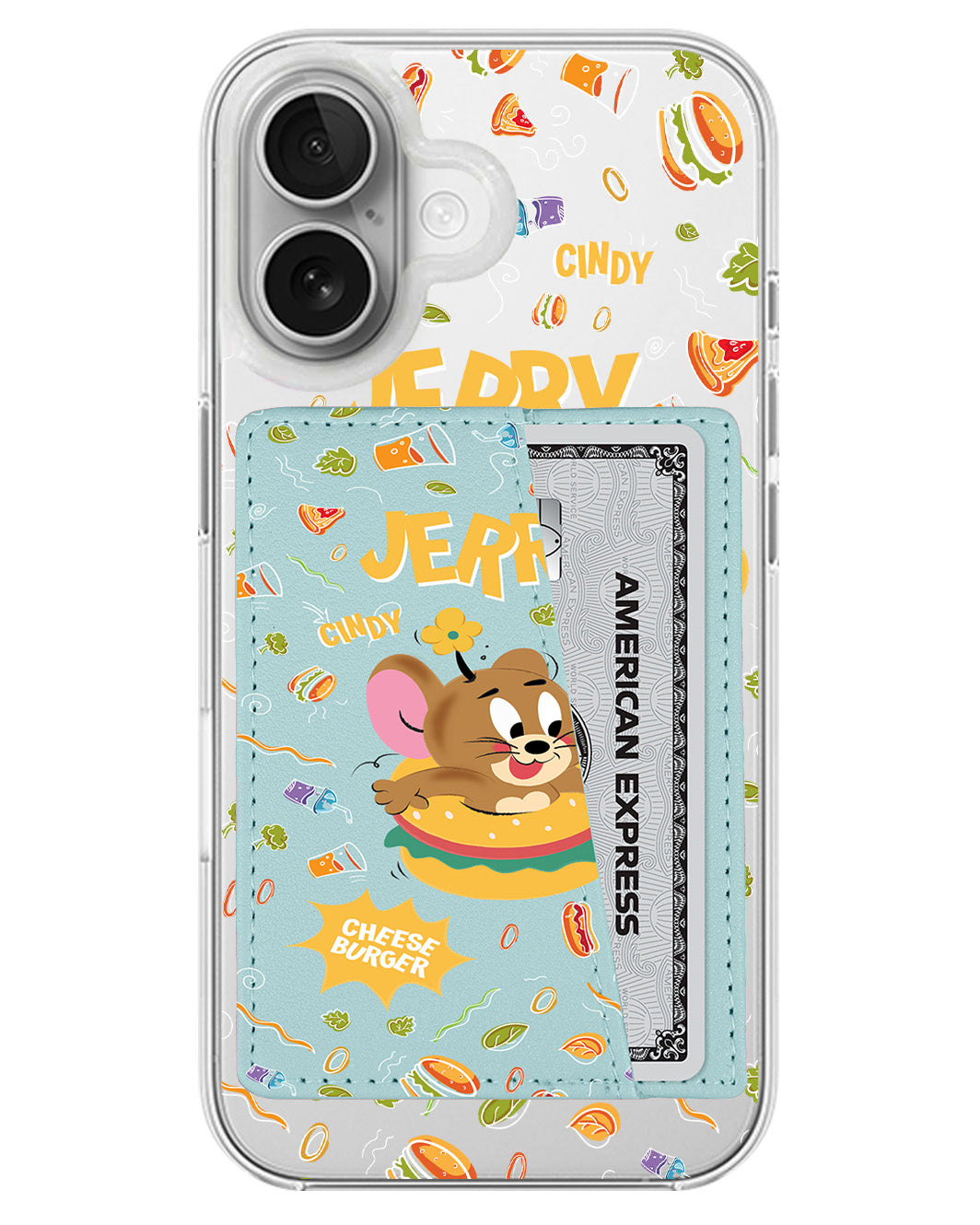 iPhone Leather Wallet Case - Jerry The Mouse
