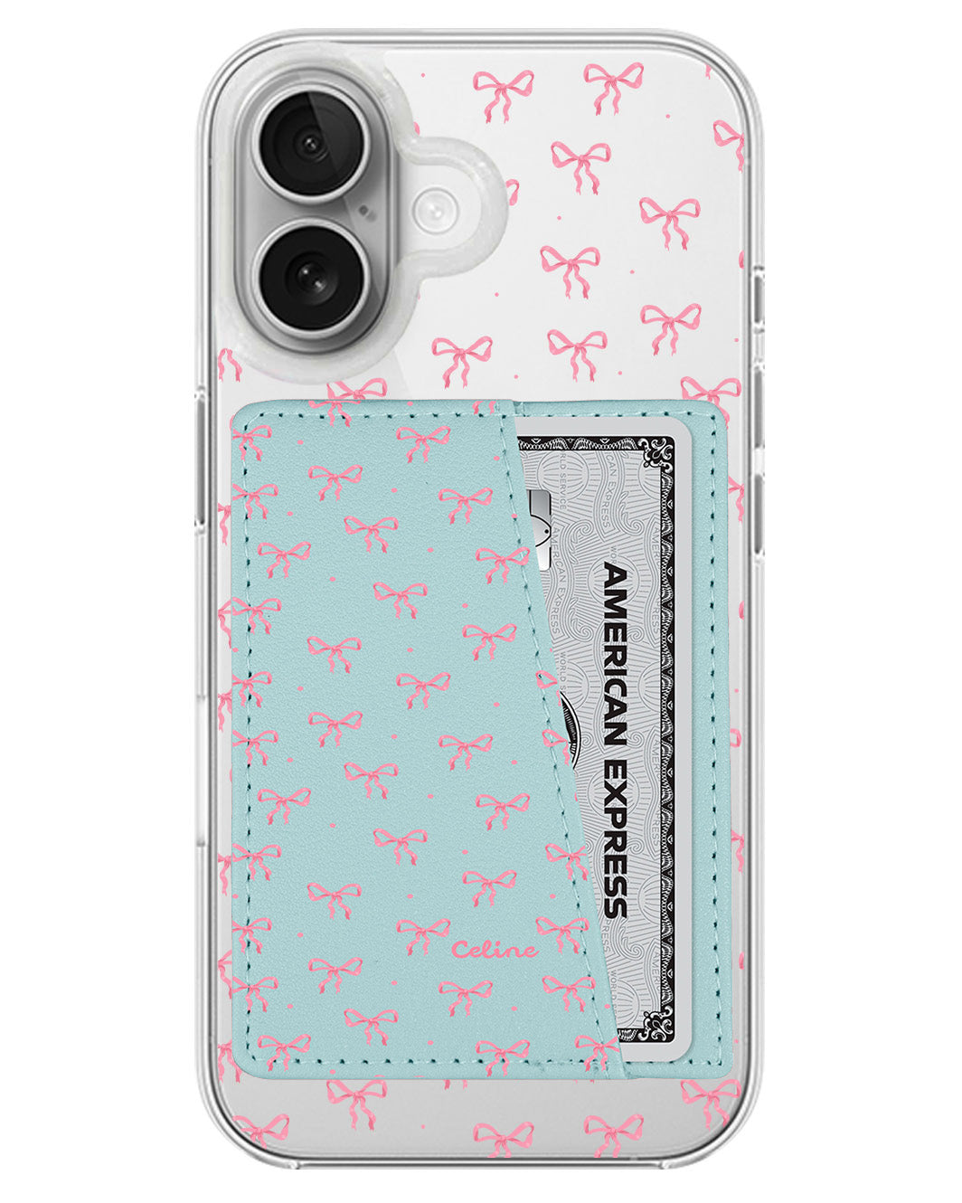 iPhone Leather Wallet Case - Pink Ribbon