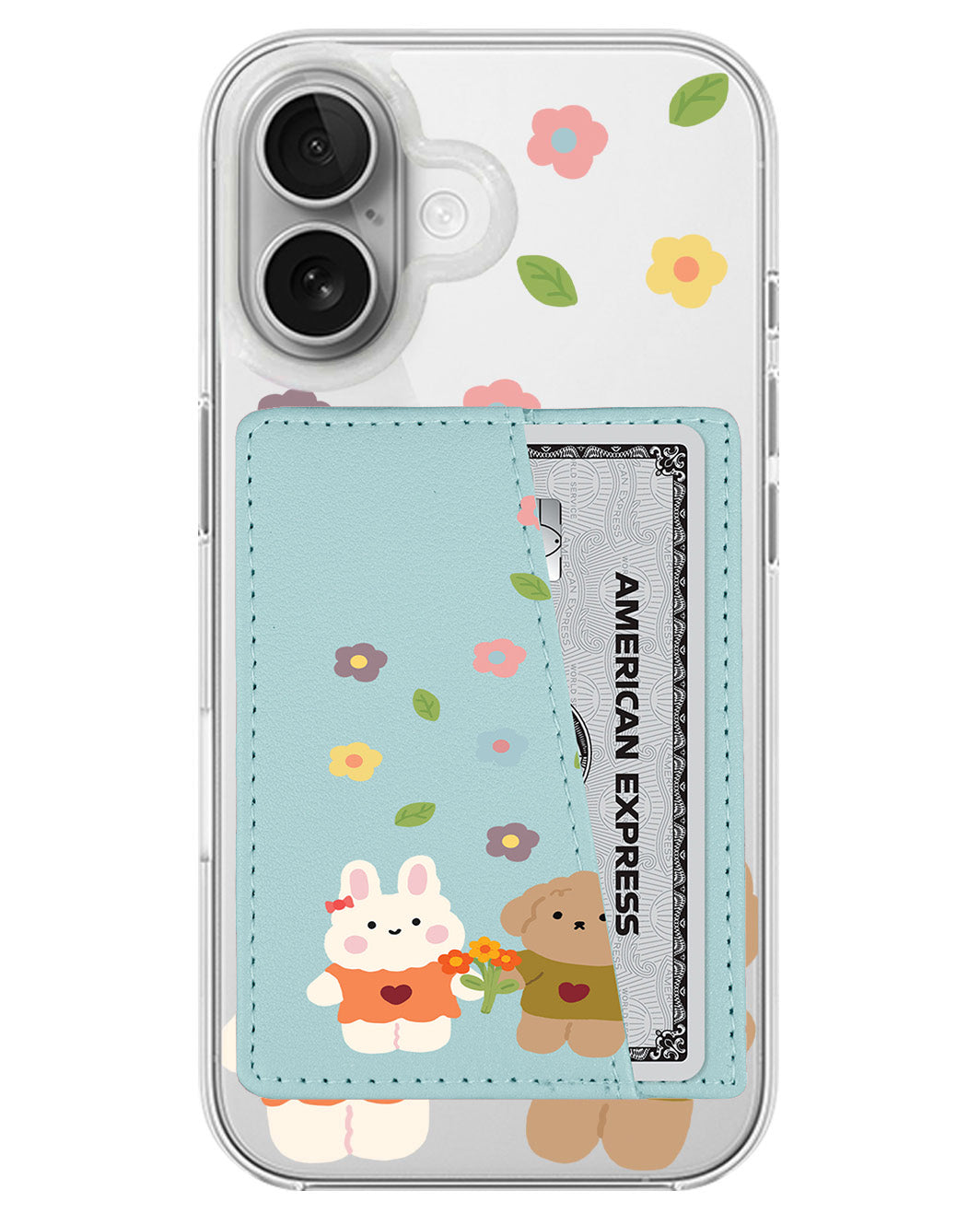 iPhone Leather Wallet Case - Flower Date