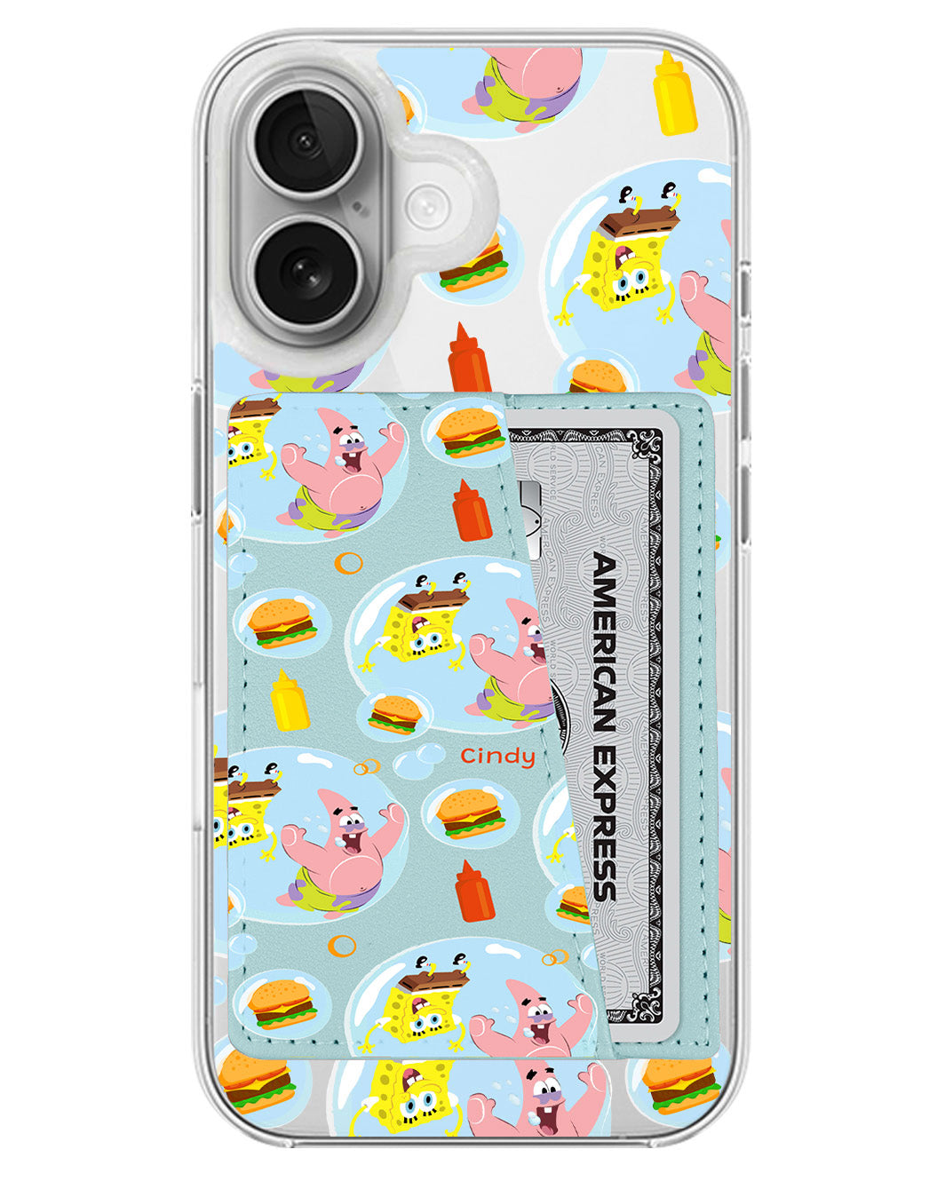 iPhone Leather Wallet Case - Bubble Patty