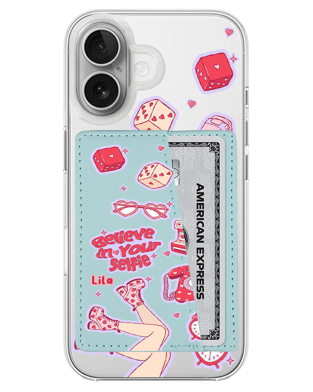 iPhone Leather Wallet Case - Falling Deeper