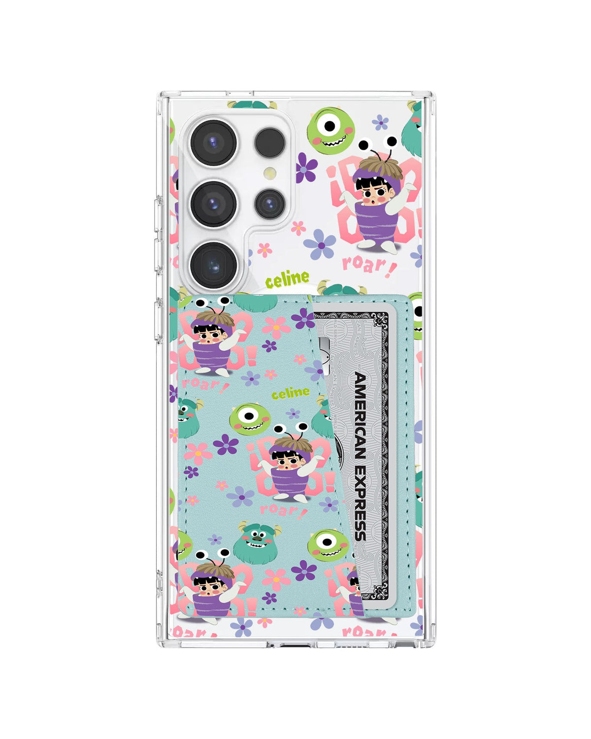 Android Leather Wallet Case - Boo Pattern