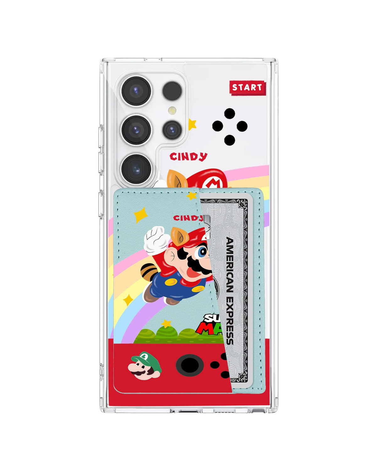 Android Leather Wallet Case - Super Swing Mario