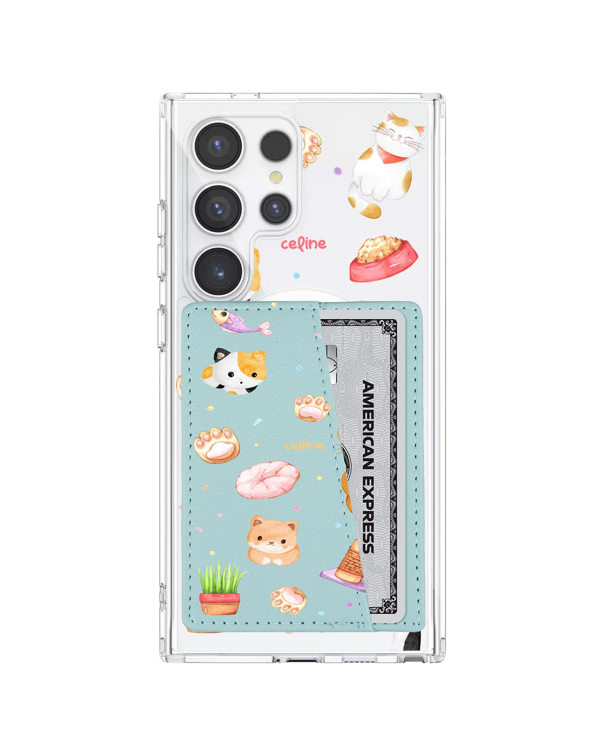 Android Leather Wallet Case - Play With Kitty