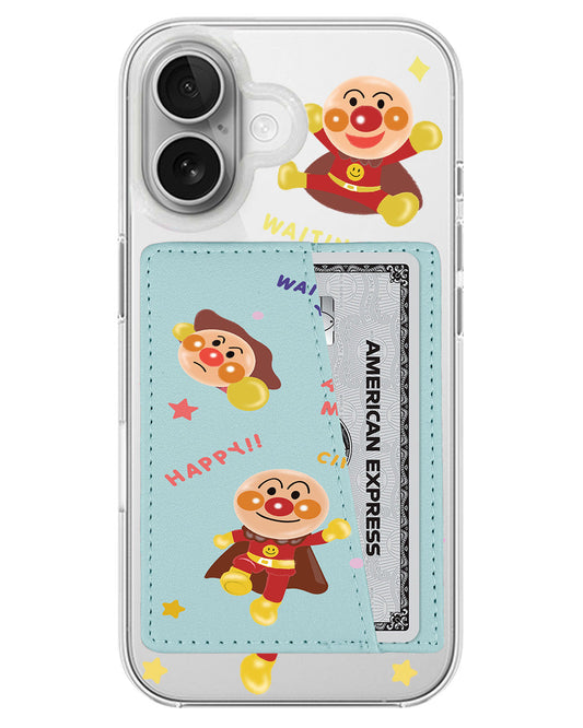 iPhone Leather Wallet Case - Waiting For U Anpanman