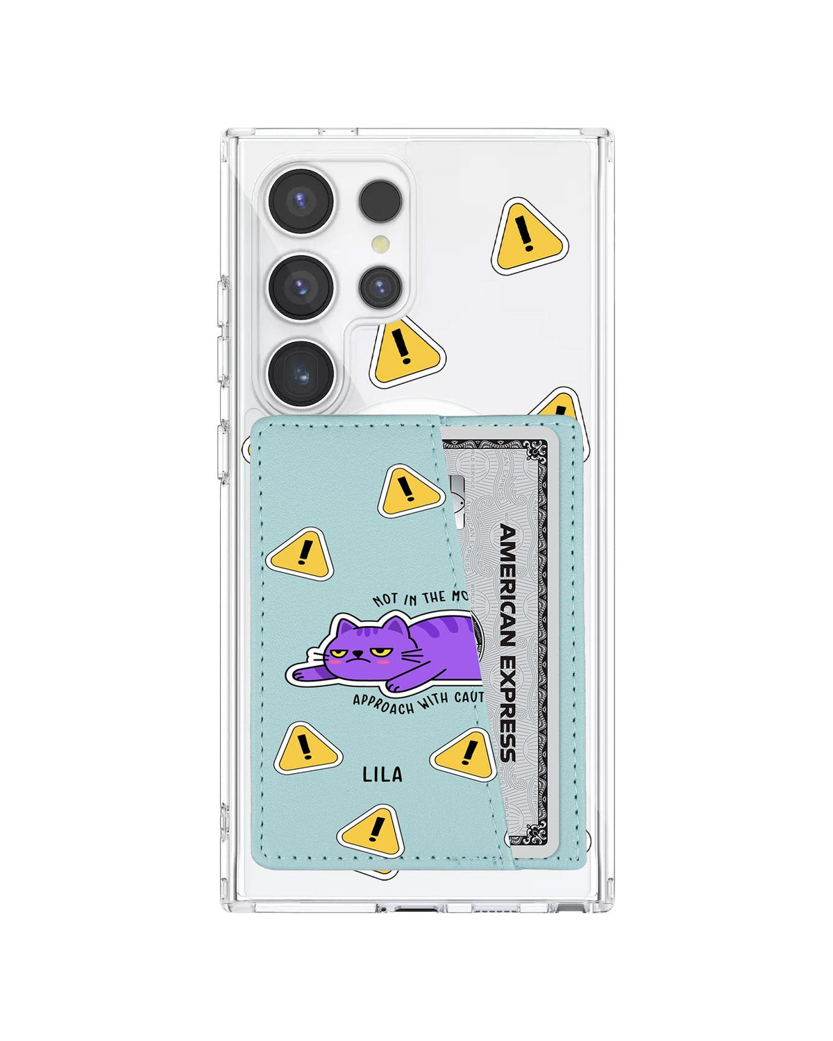 Android Leather Wallet Case - Grumpy Cat