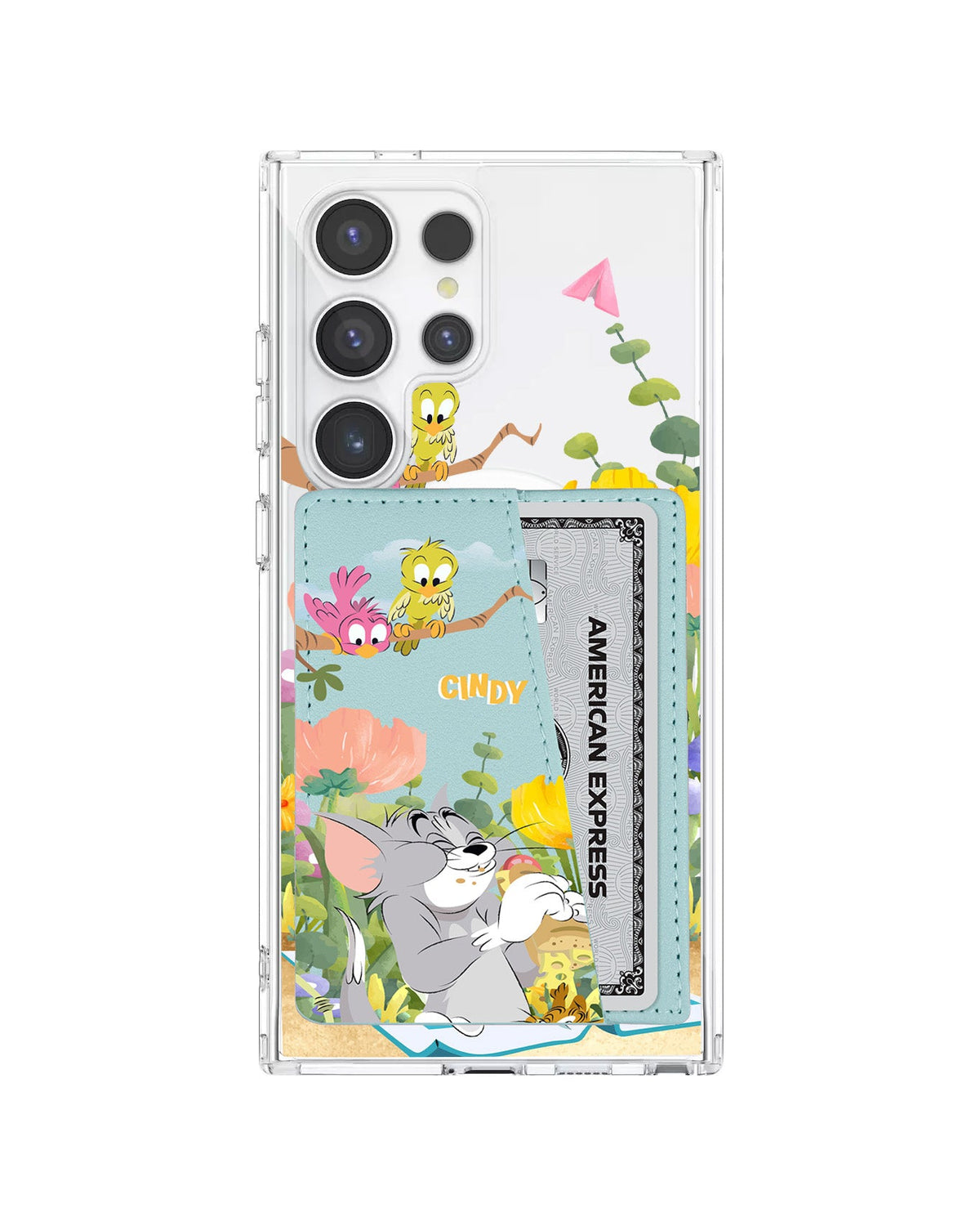 Android Leather Wallet Case - Tom And Jerry Picnic