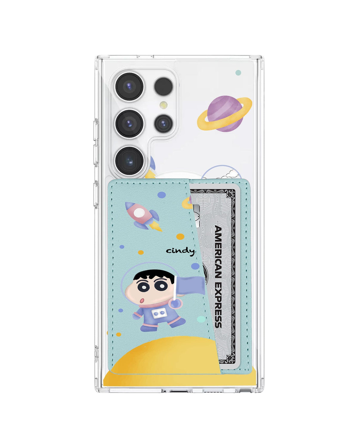 Android Leather Wallet Case - Shincan In The Moon