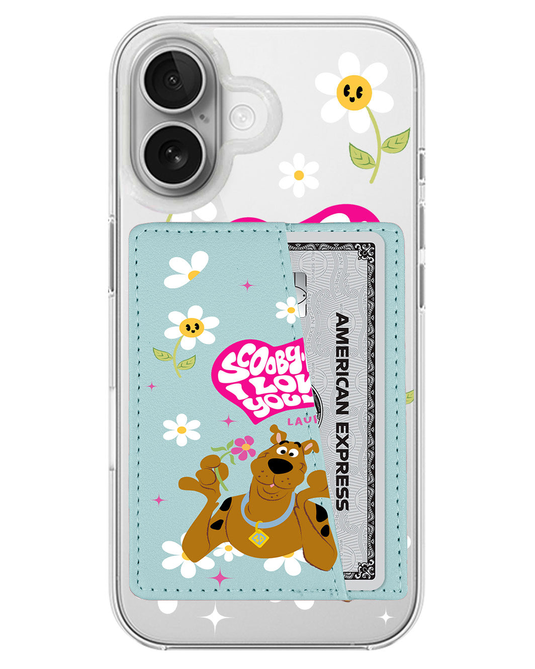 iPhone Leather Wallet Case - Scooby Love You