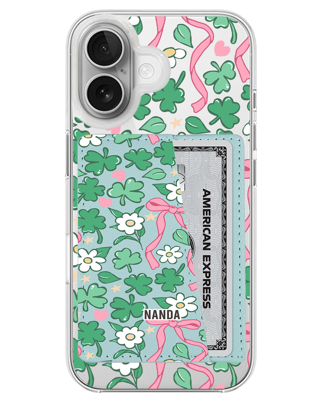 iPhone Leather Wallet Case - Lucky Clover